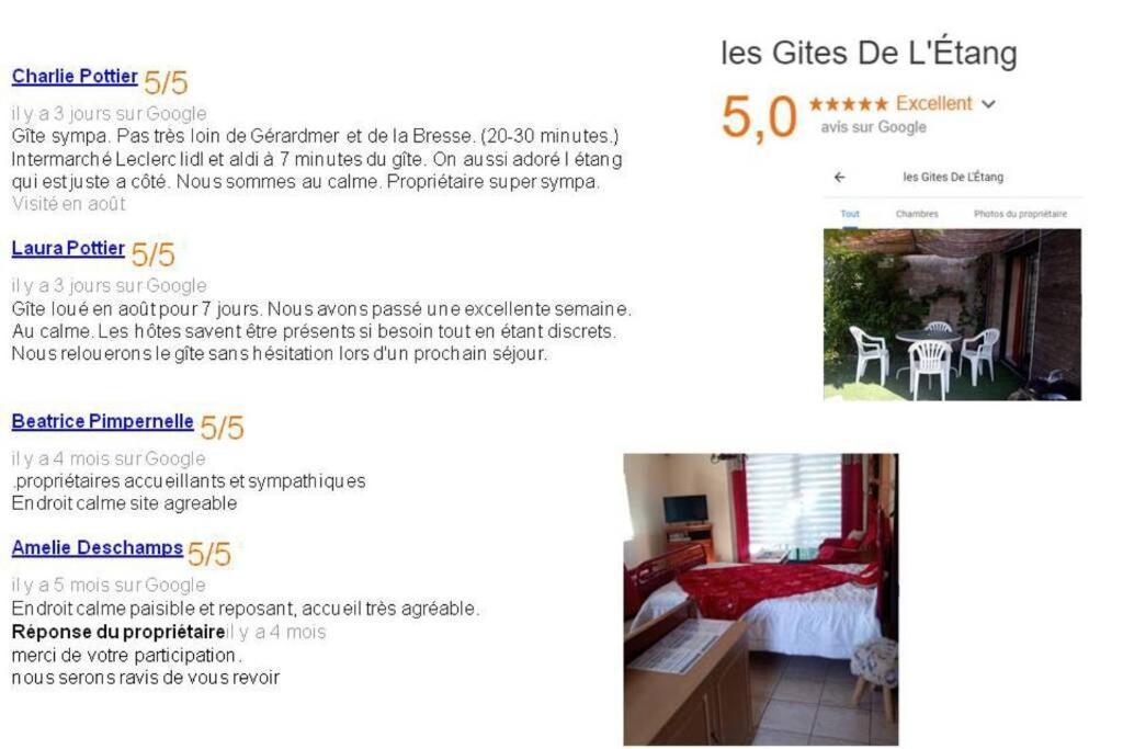 Apartment Les De L Etang :studio A 20 Mn De Gerardmer *